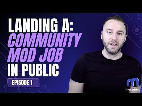 Landing a Web3 Community Mod Job